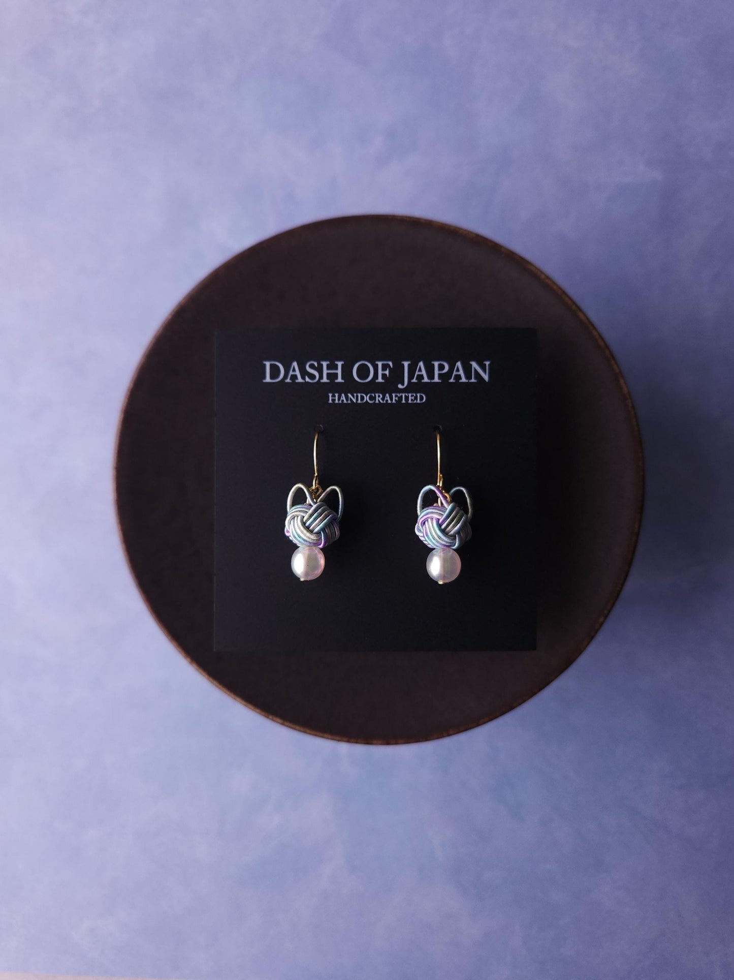 Cat Head Earrings - Hydrangea Blue