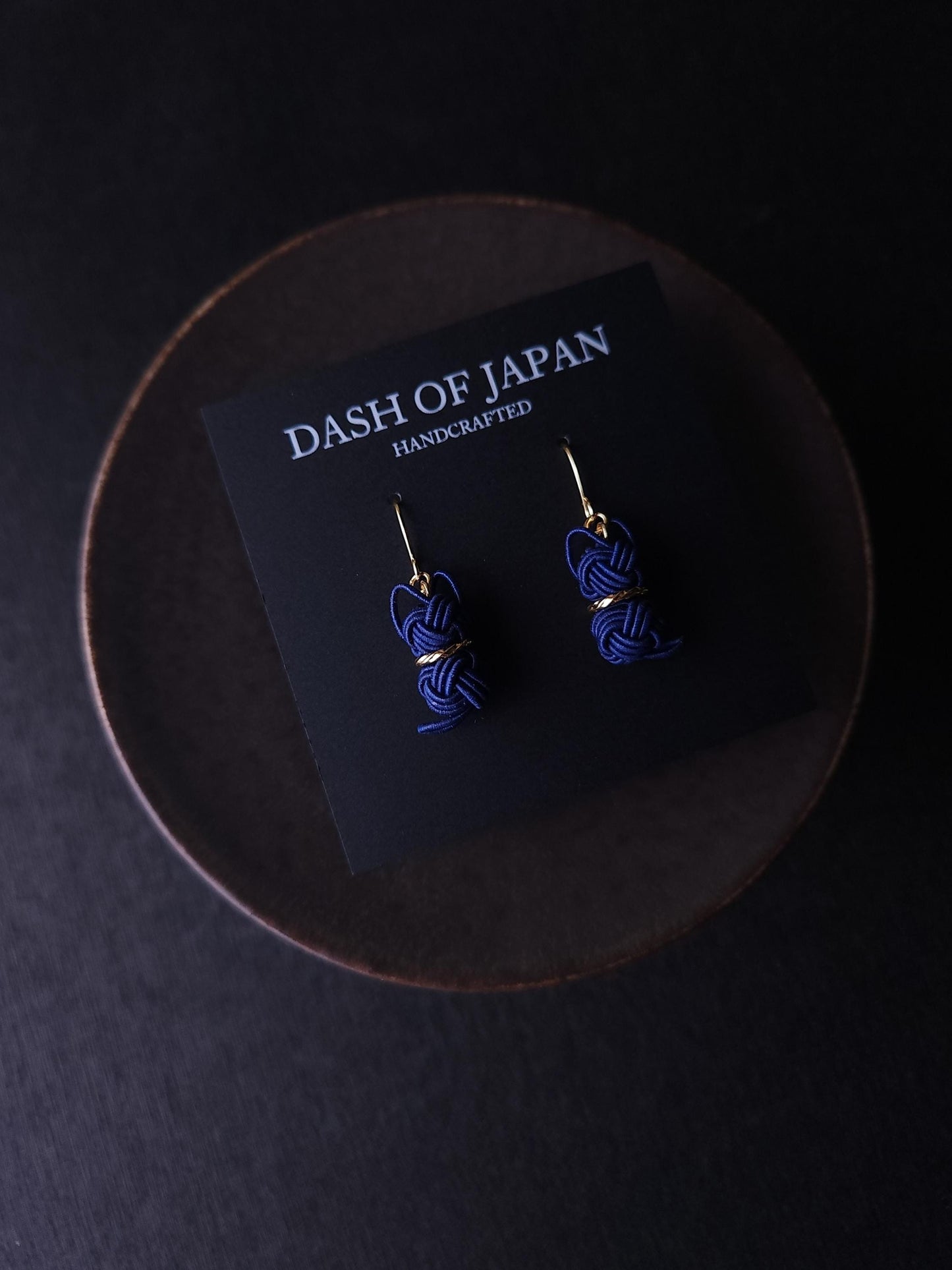 Cat Earrings - Dark Navy Blue