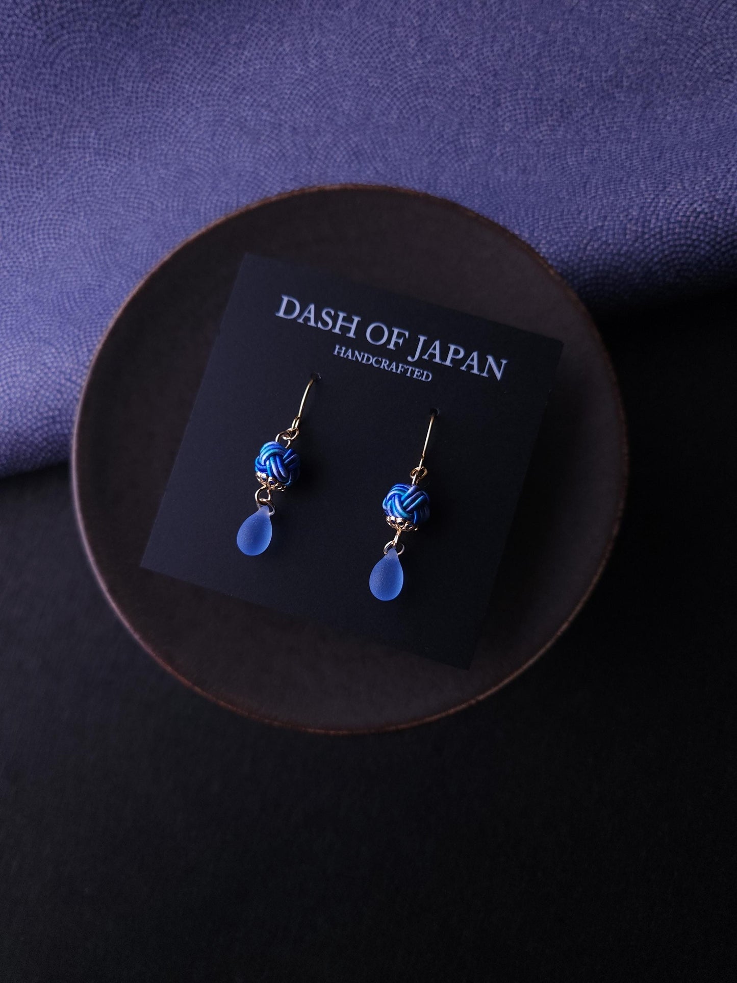 Simple Drop Earrings - Blue Mix