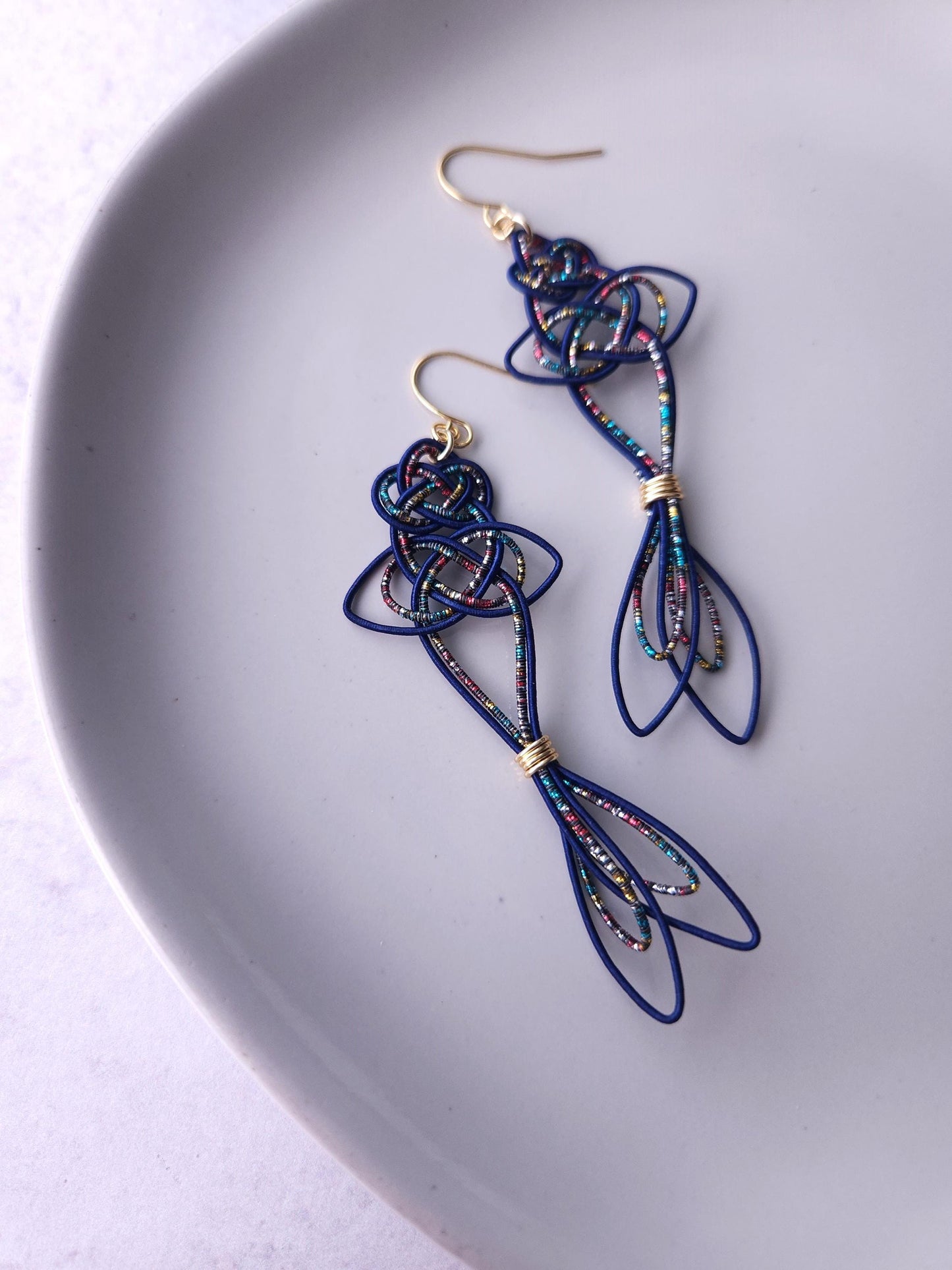 Koi Fish - Dark Blue and Rainbow