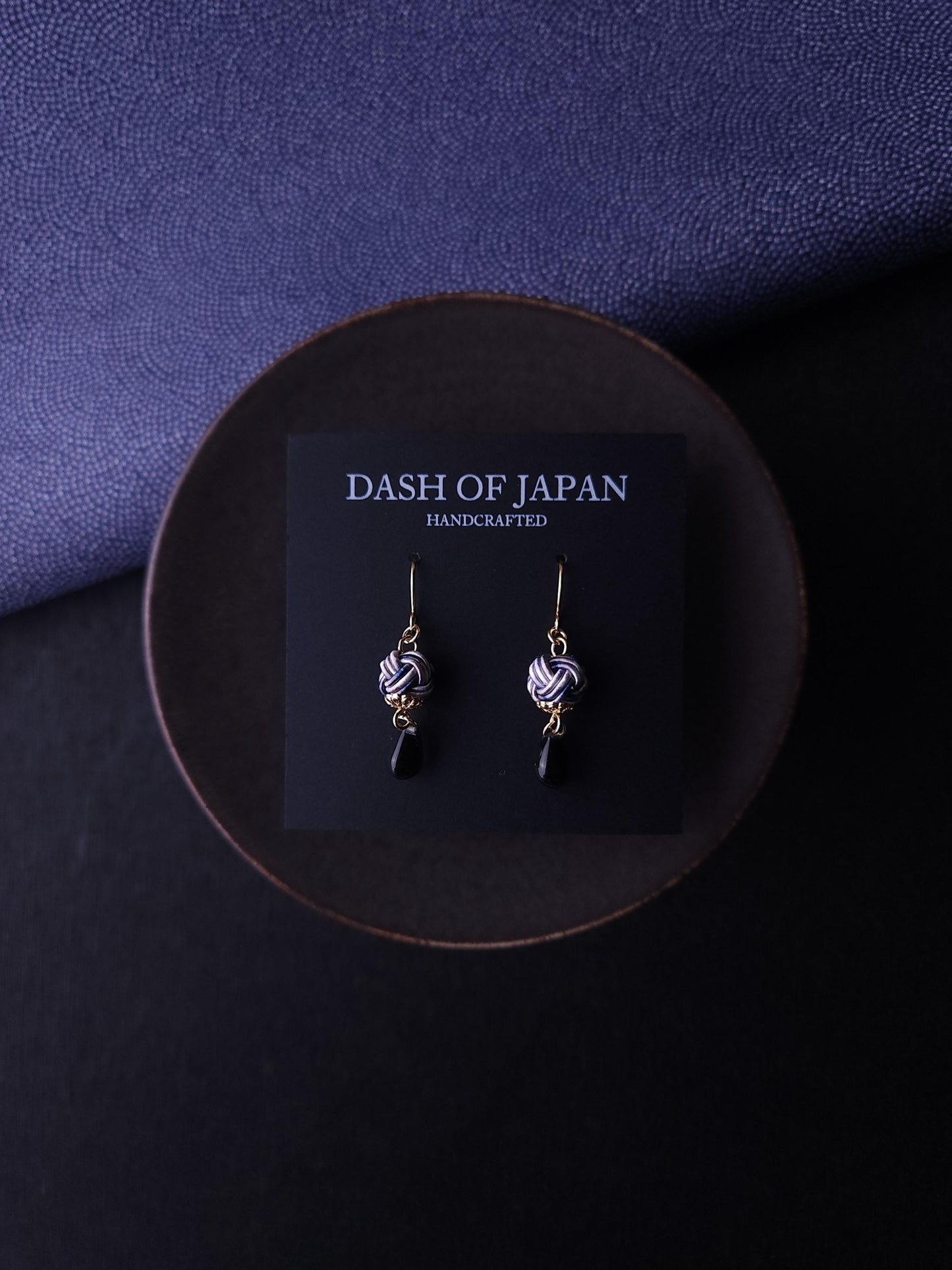 Simple Drop Earrings - Granite Marble