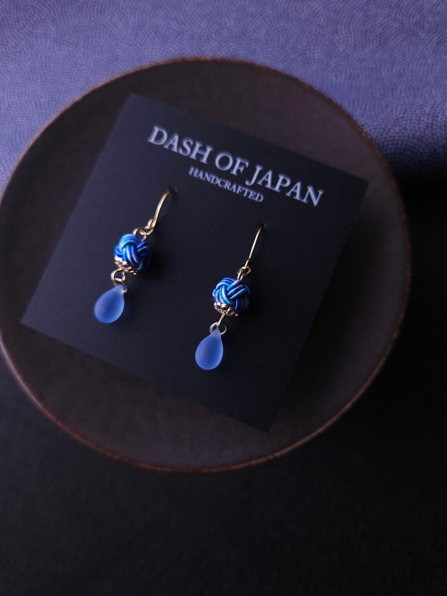 Simple Drop Earrings - Blue Mix