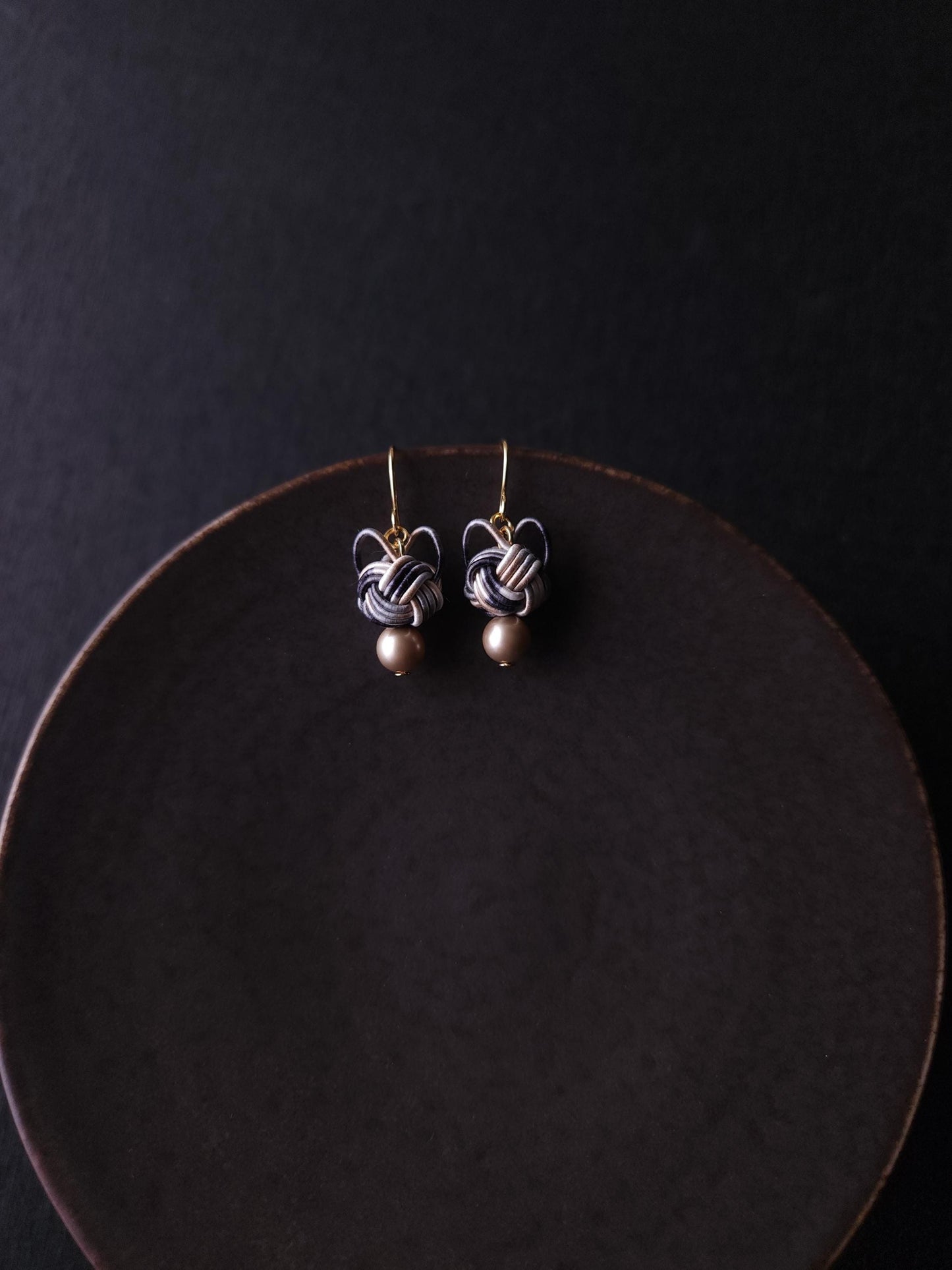 Cat Head Earrings - Calico Tabby