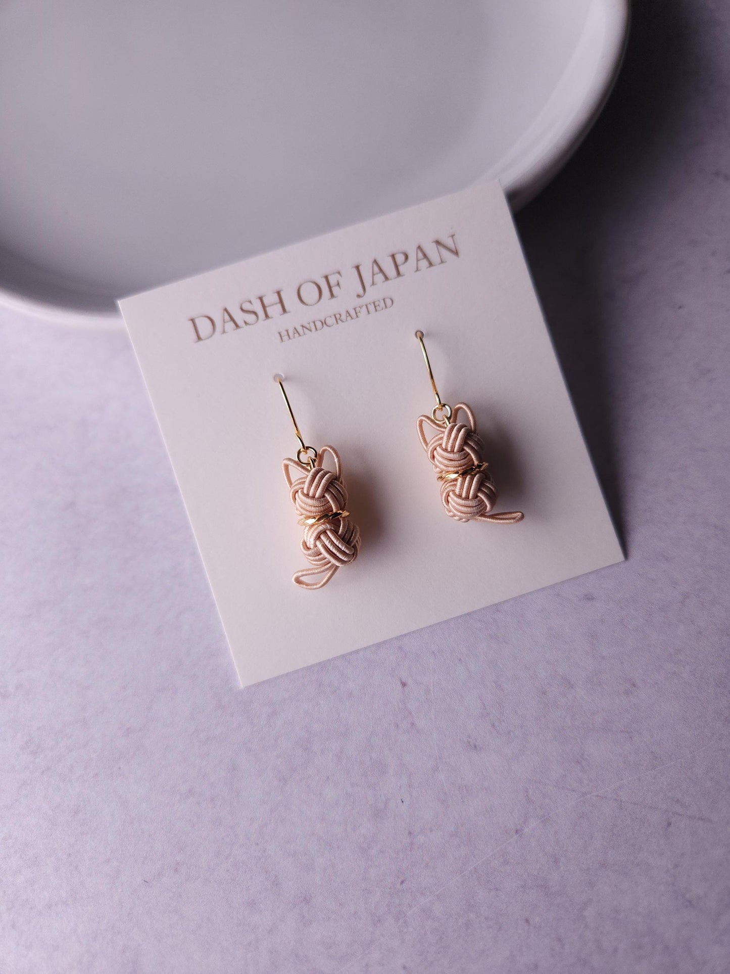 Cat Earrings - Beige