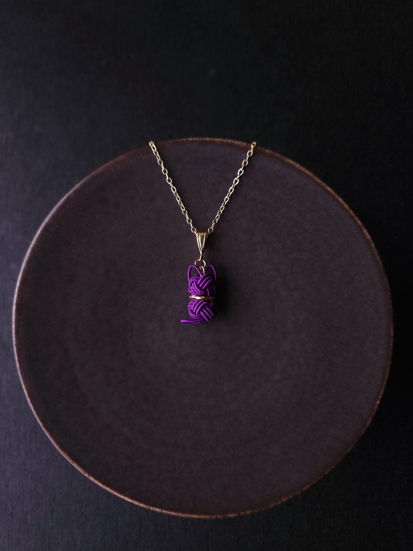Cat Necklace - Purple
