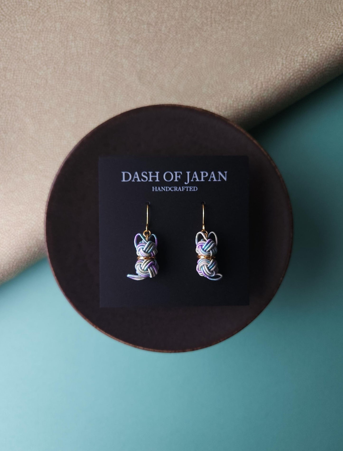 Cat Earrings - Hydrangea Blue