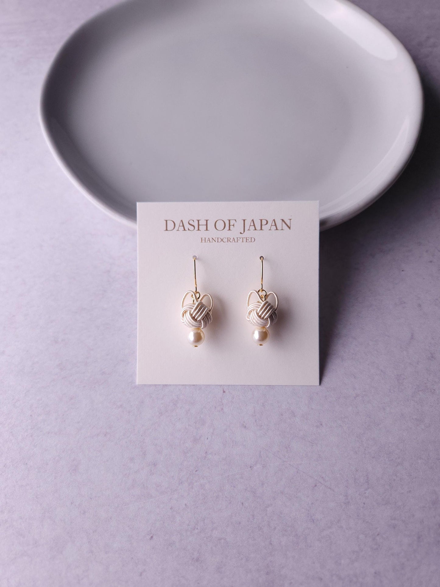 Cat Head Earrings - White