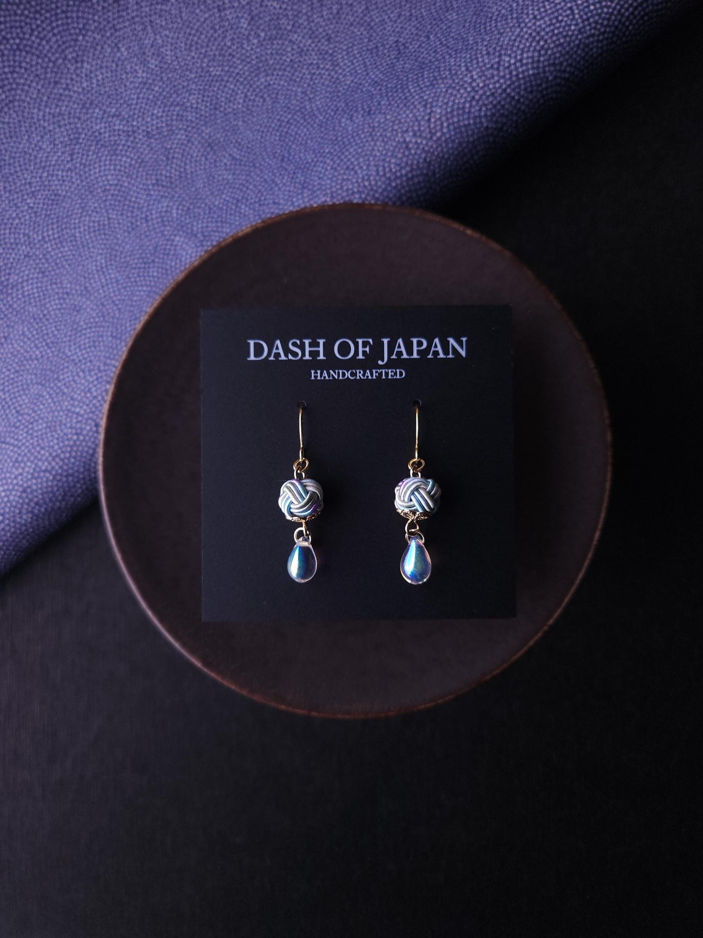 Simple Drop Earrings - Hydrangea Blue