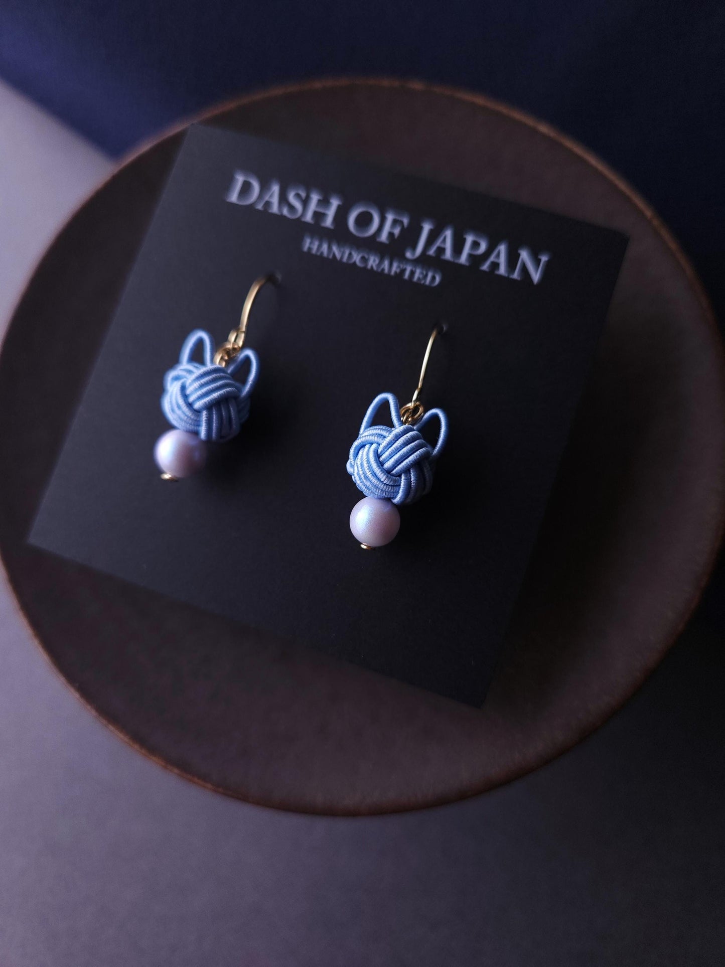 Cat Head Earrings - Light Blue