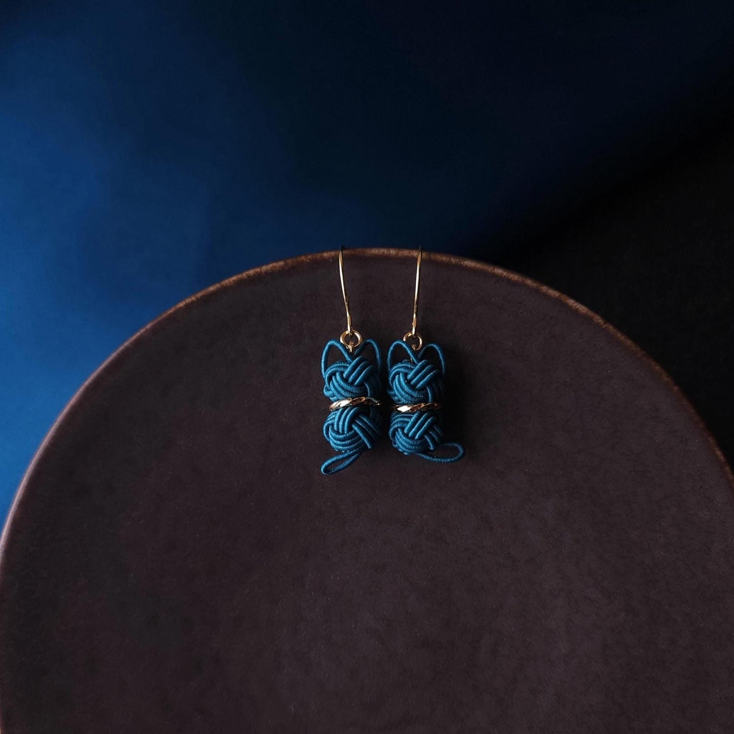 Cat Earrings - Teal Green