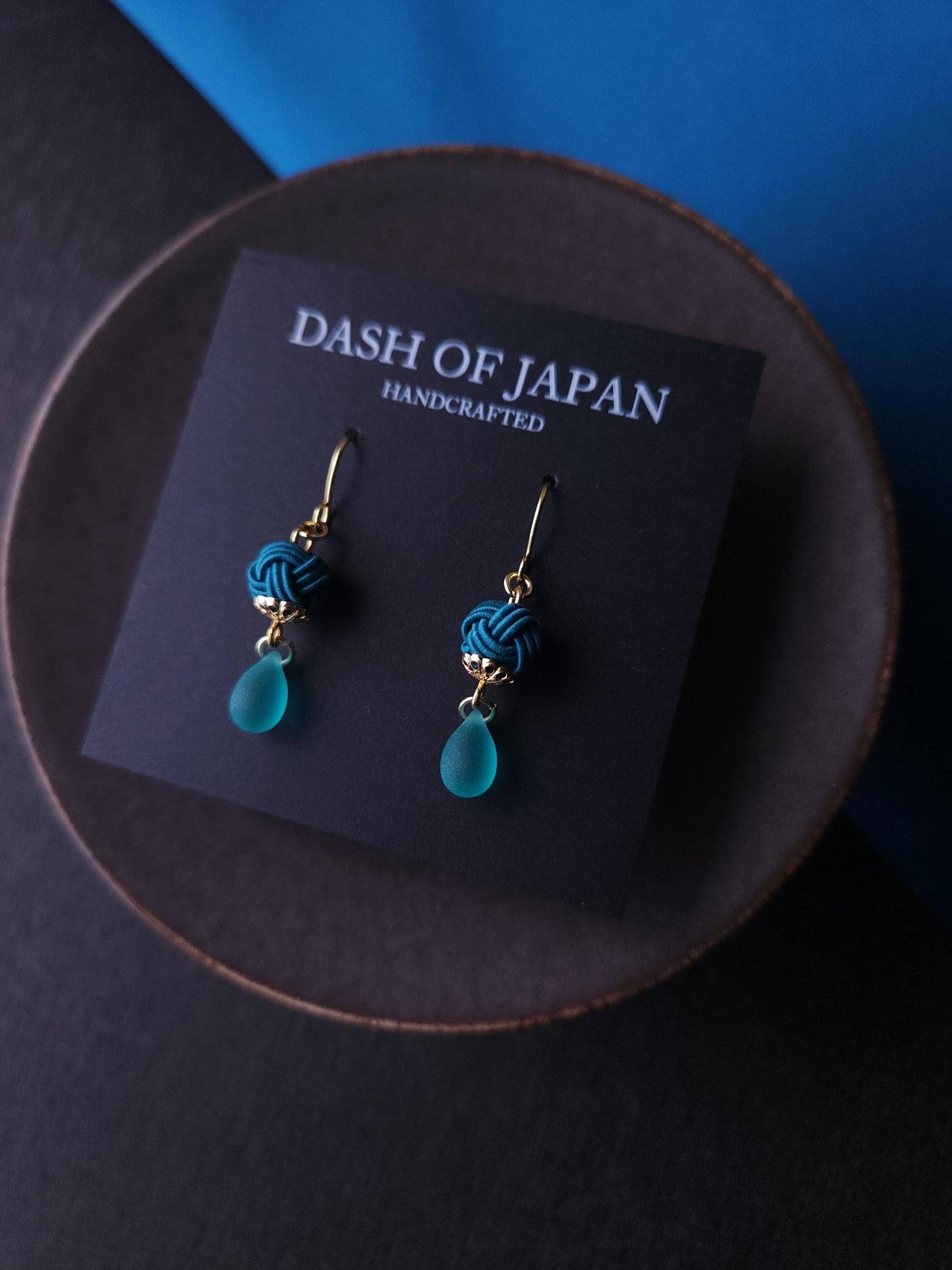 Simple Drop Earrings- Teal Green