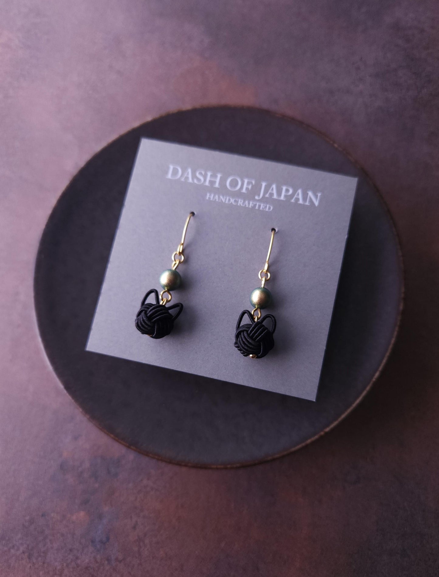 Cat Earrings -Sleek Black