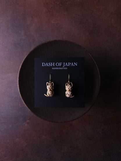 Cat Earrings  - Brown Tabby