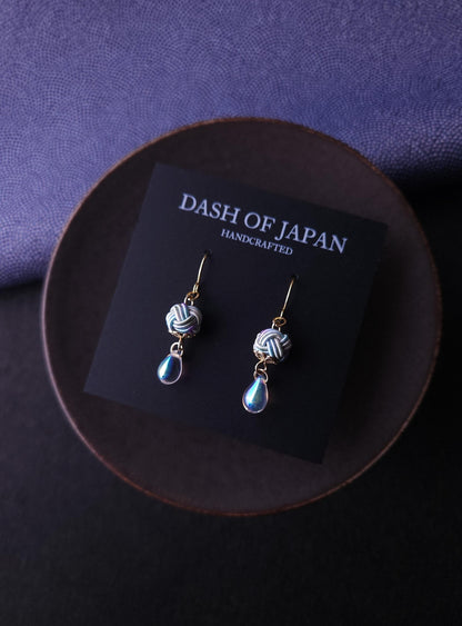 Simple Drop Earrings - Hydrangea Blue