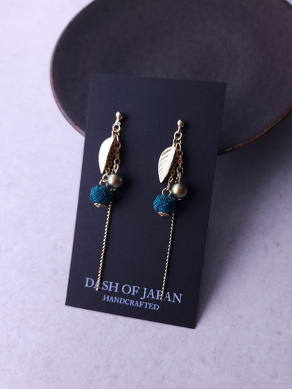 Flower Drop - Teal/ Dark Blue / Purple