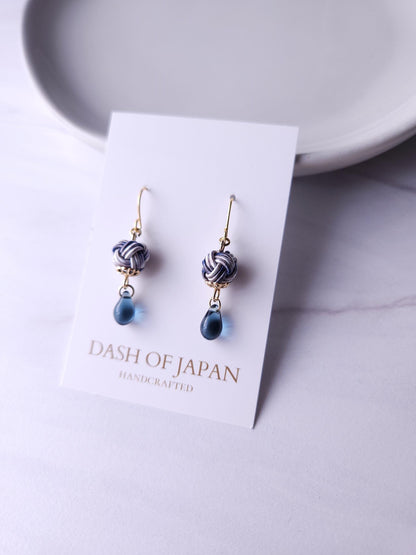Simple Drop Earrings - Granite Marble