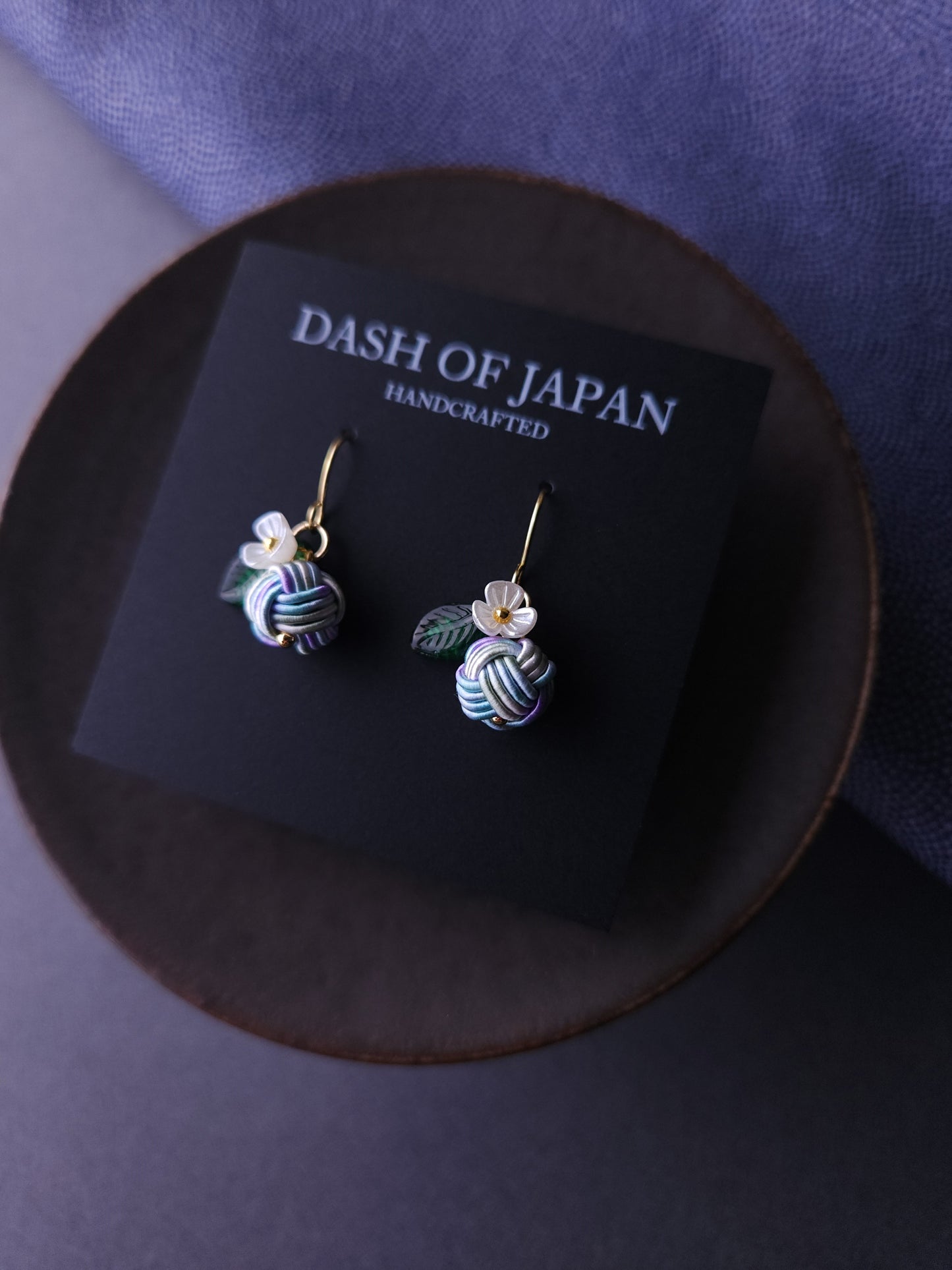 Fruits Earrings - Hydrangea Blue