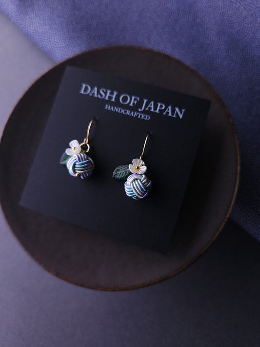Fruits Earrings - Hydrangea Blue
