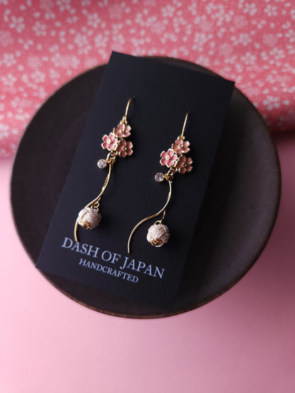 Sakura Blossom Earrings - Pink