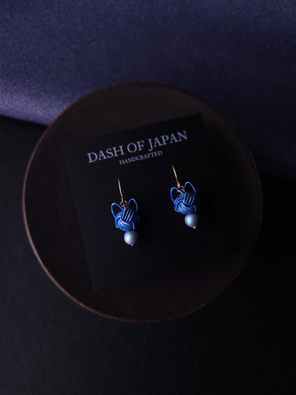 Cat Head Earrings  - Blue Mix