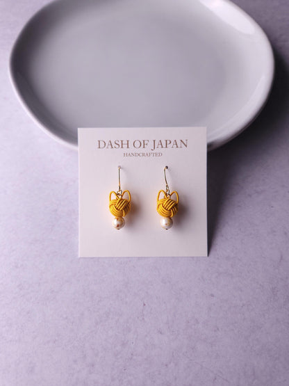 Cat Head Earrings - Yellow