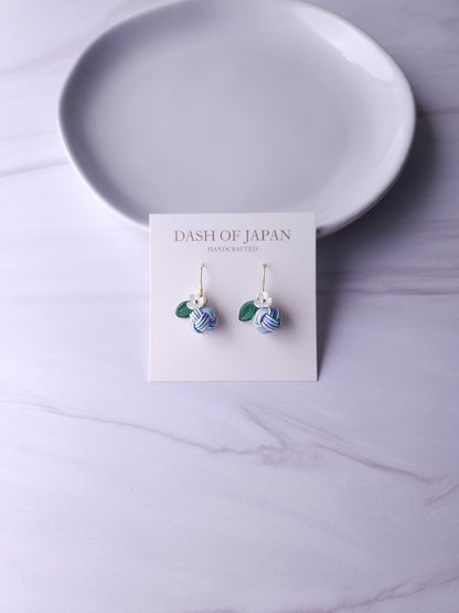 Fruits Earrings - Hydrangea Blue