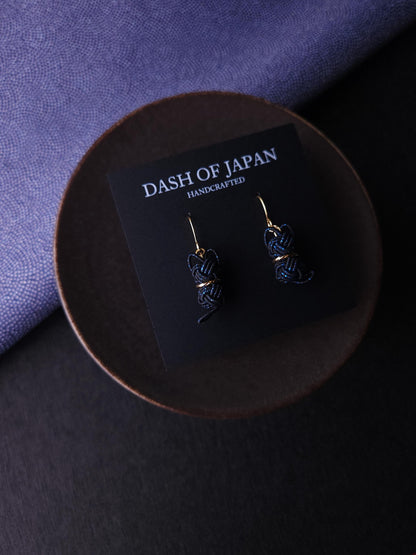 Cat Earrings  - Black and Blue