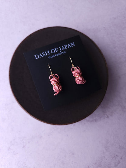 Cat Earrings - Dusty Rose PInk