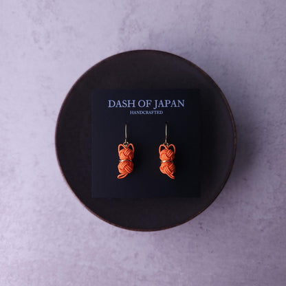 Cat Earrings  - Orange