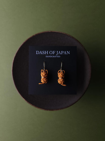 Cat Earrings  - Caramel Orange