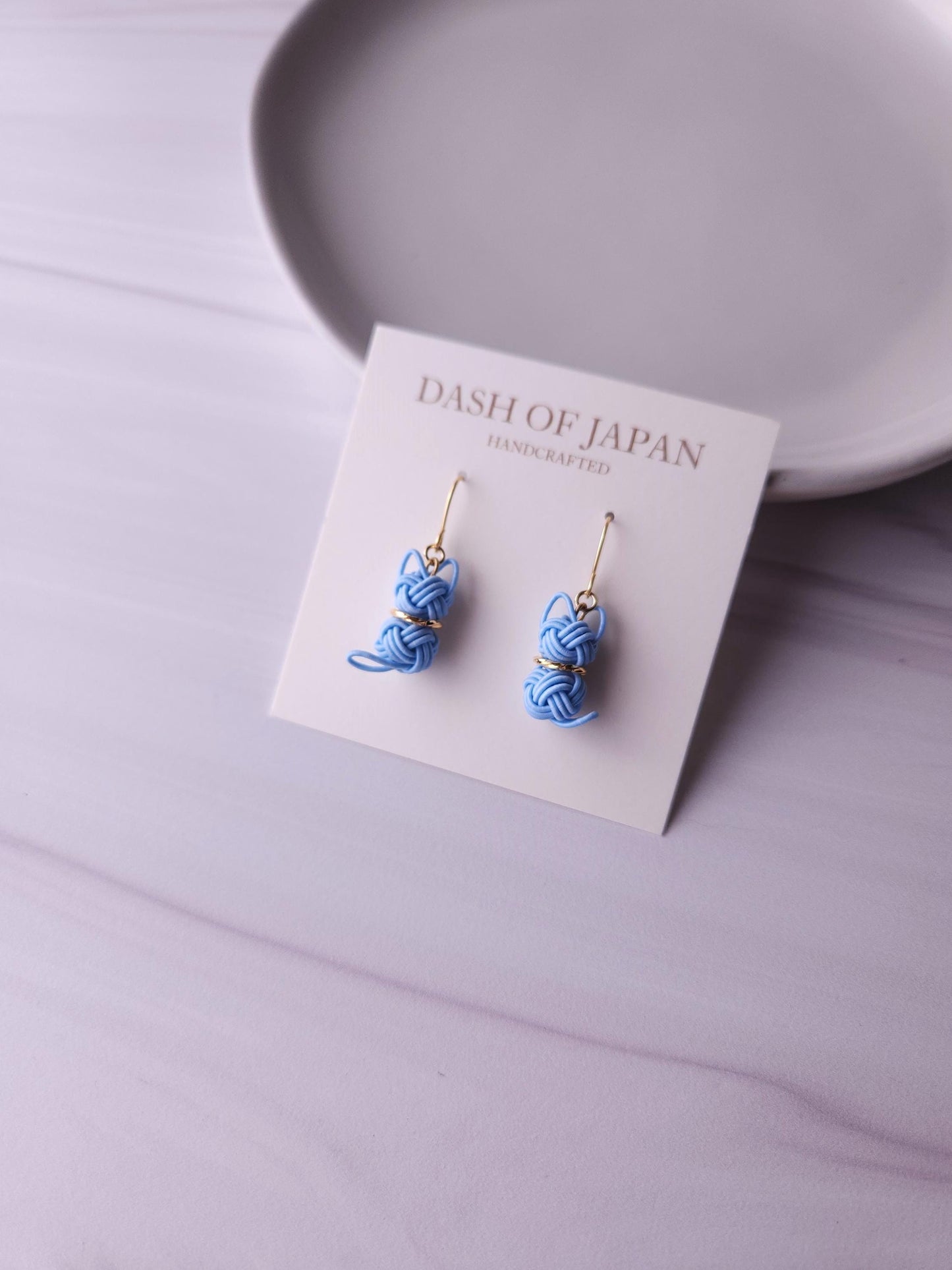 Cat Earrings  - Light Blue