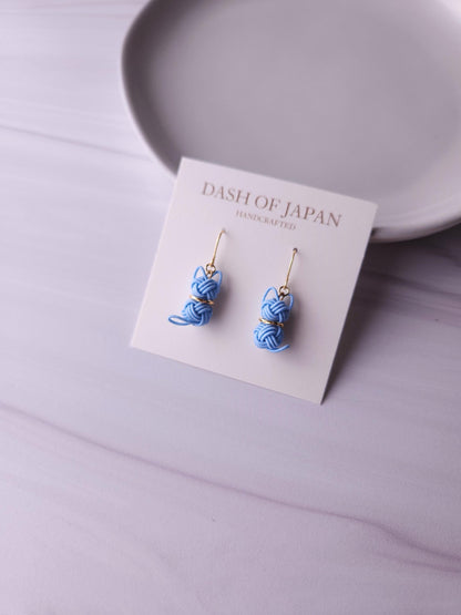 Cat Earrings  - Light Blue