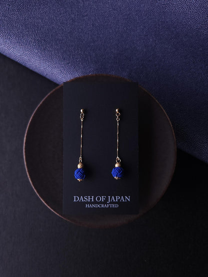 Long Drop Earrings - Blue