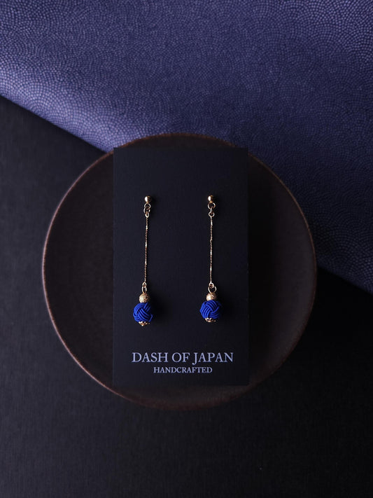 Long Drop Earrings - Blue