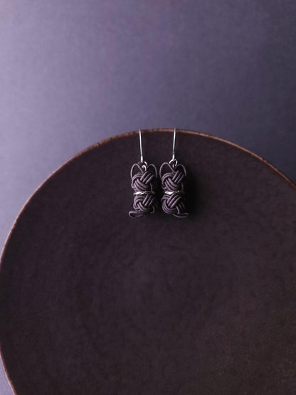 Cat Earrings  - Charcoal Gray