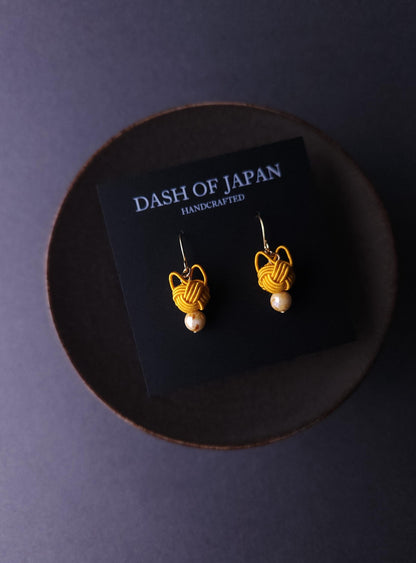 Cat Head Earrings - Yellow