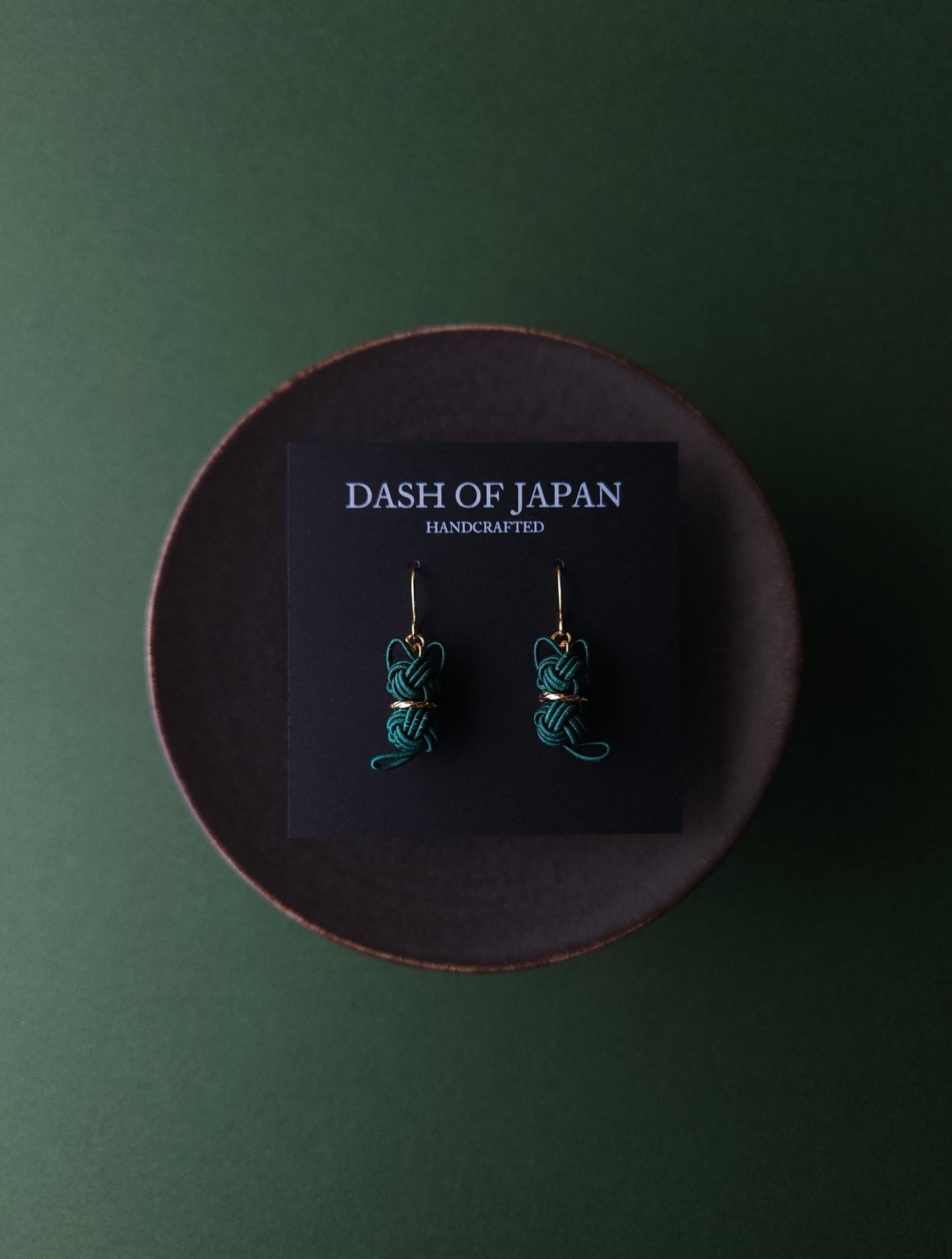 Cat Earrings  - Deep Green