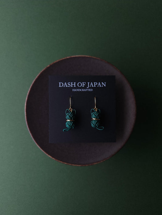 Cat Earrings  - Deep Green