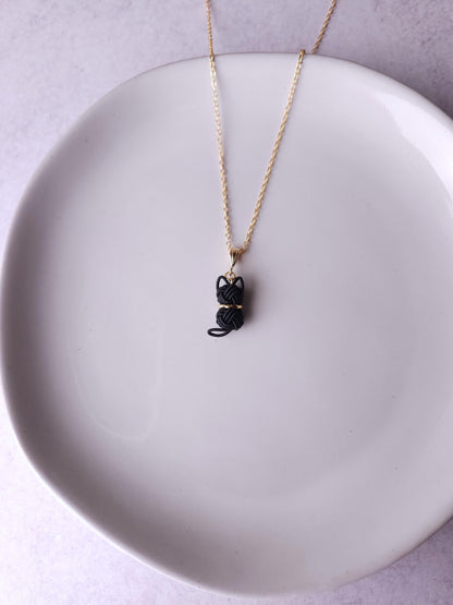 Cat Necklace  - Black