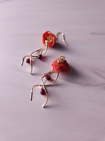 Jellyfish - Red with Gold