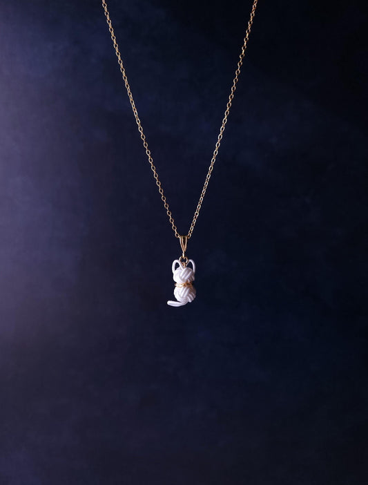 Cat Necklace - White