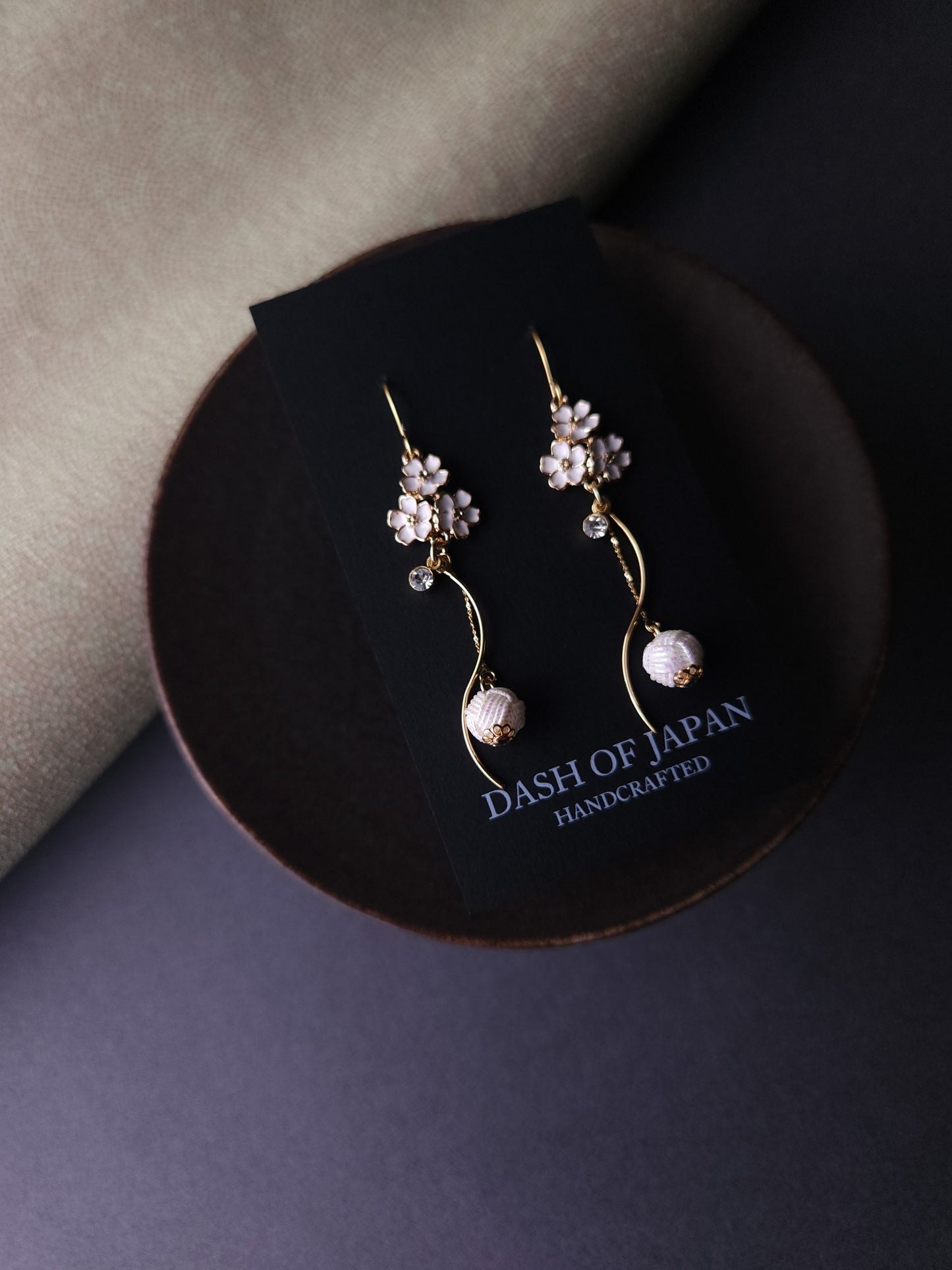 Sakura Blossom Earrings - White