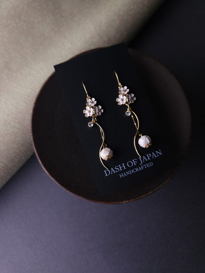 Sakura Blossom Earrings - White