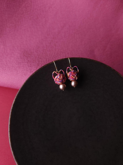 Cat Head Earrings - Pink Mix