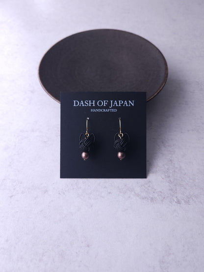 Cat Head Earrings - Black