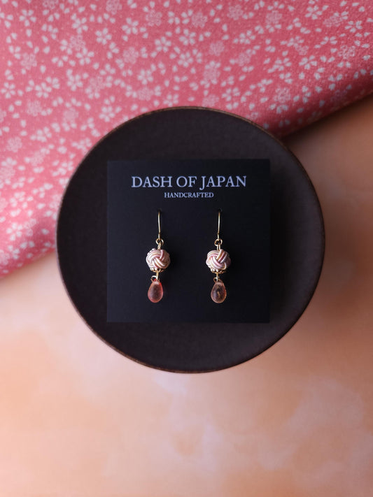 Simple Drop Earrings - Sakura Pink