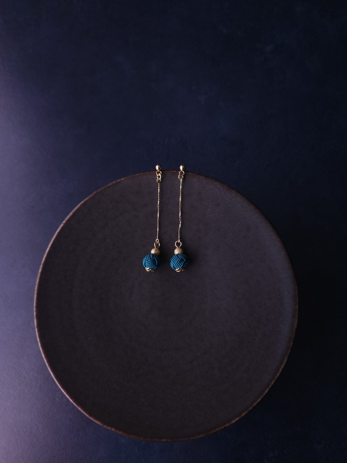 Long Drop Earrings- Teal