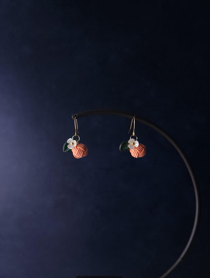 Fruits Earrings - Apricot Orange