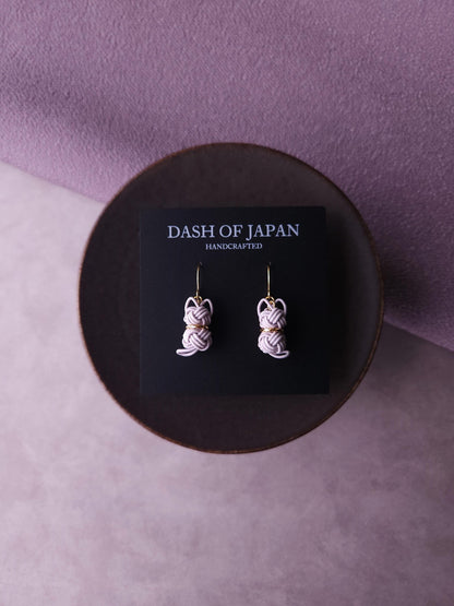 Cat Earrings - Lavender Gray