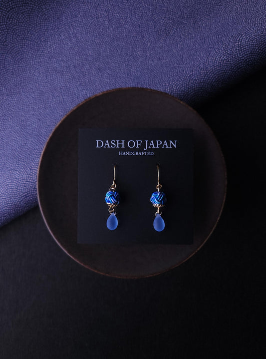 Simple Drop Earrings - Blue Mix